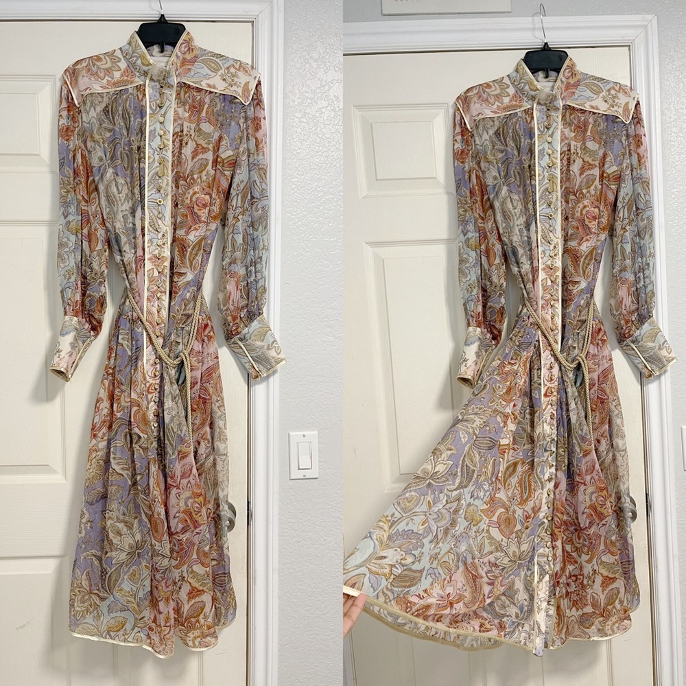 Zimmermann Lucky Floral Silk Dress NEW - Picture 3 of 8